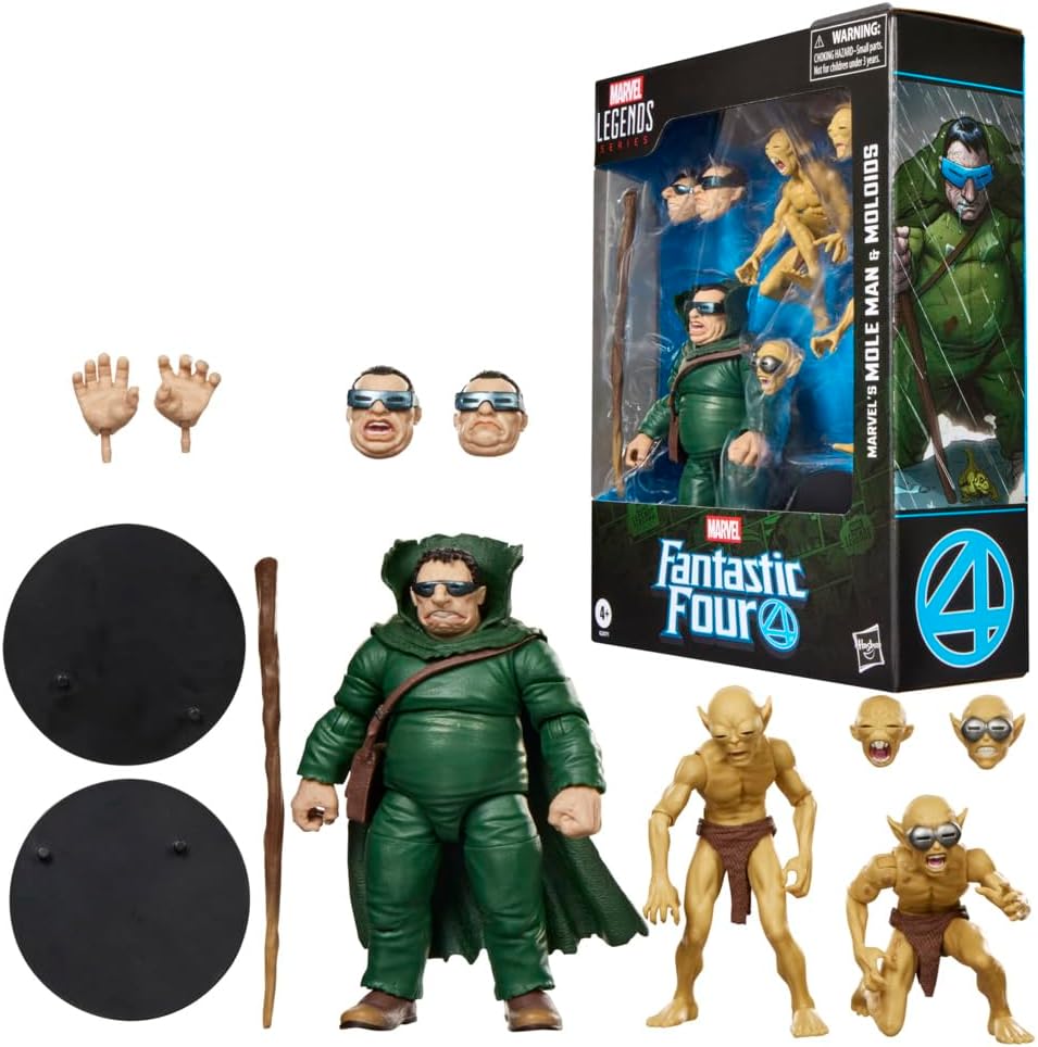 Marvel Legends Series Marvel's Mole Man & Moloids - Paquete múltiple