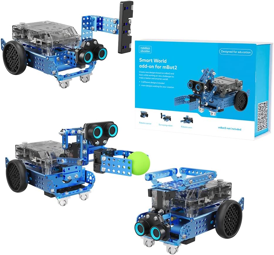 Makeblock Smart World Paquete de complementos 3 en 1 para mBot2 Juguete de robot programable en forma de coche