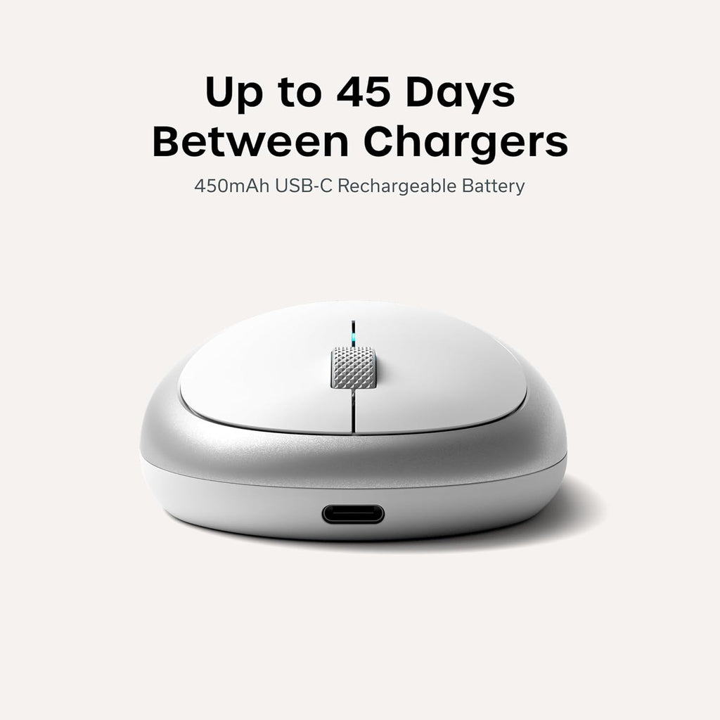 Satechi M1 - Mouse inalámbrico Bluetooth, recargable USB-C, compact...