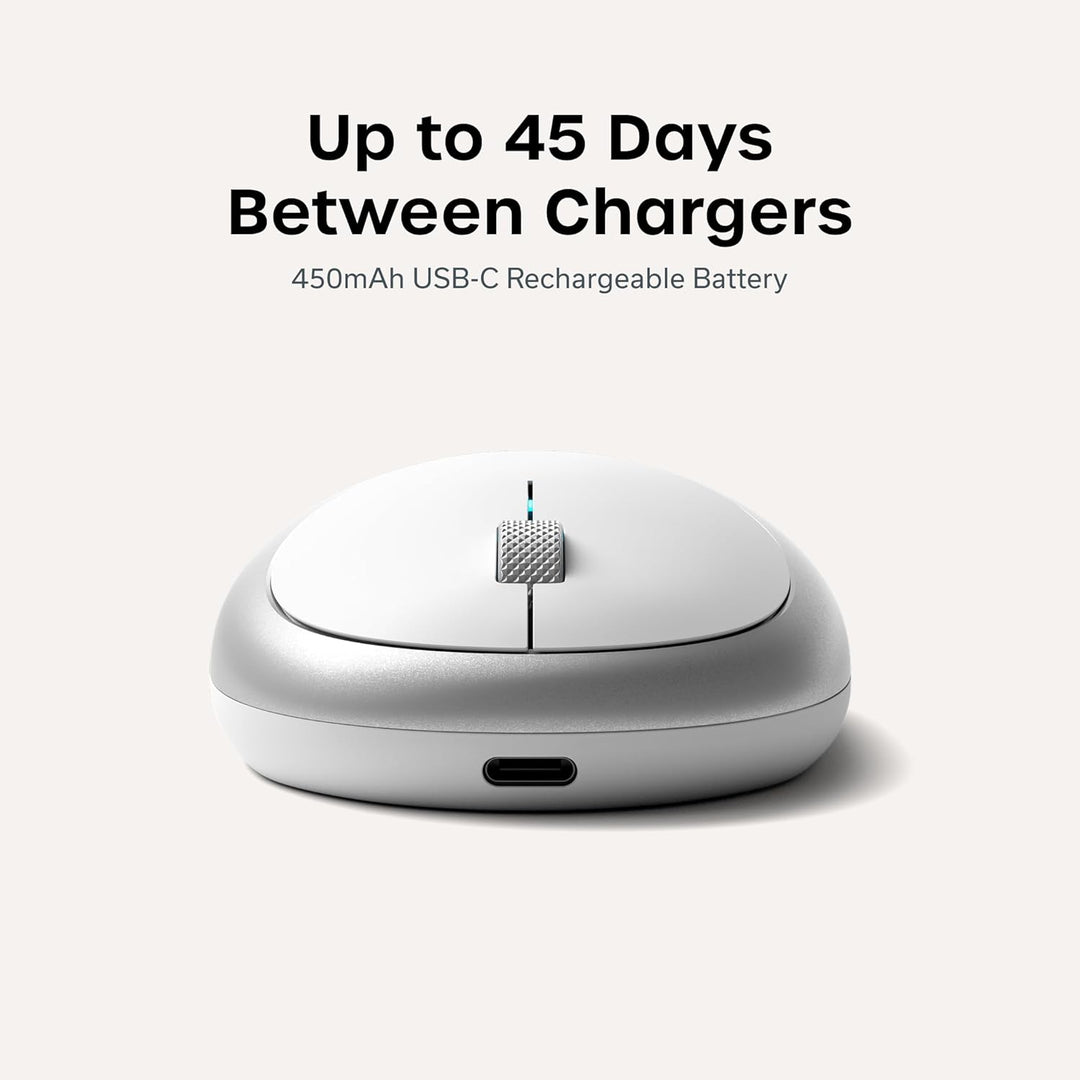 Satechi M1 - Mouse inalámbrico Bluetooth, recargable USB-C, compact...