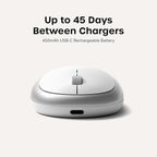 Satechi M1 - Mouse inalámbrico Bluetooth, recargable USB-C, compact...