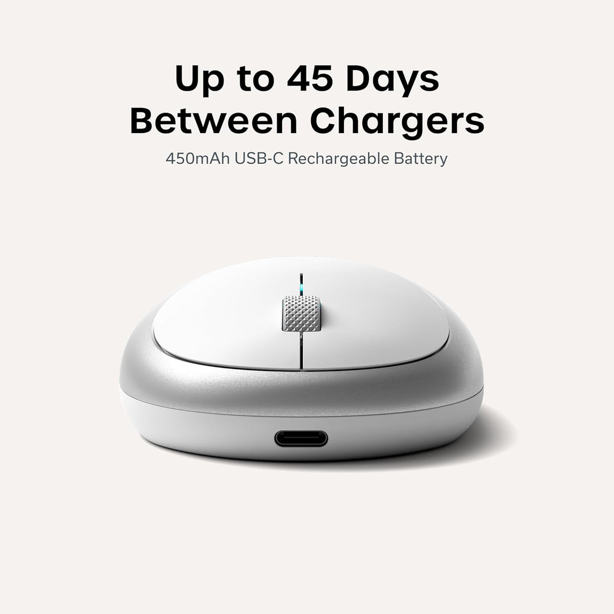 Satechi M1 - Mouse inalámbrico Bluetooth, recargable USB-C, compact...