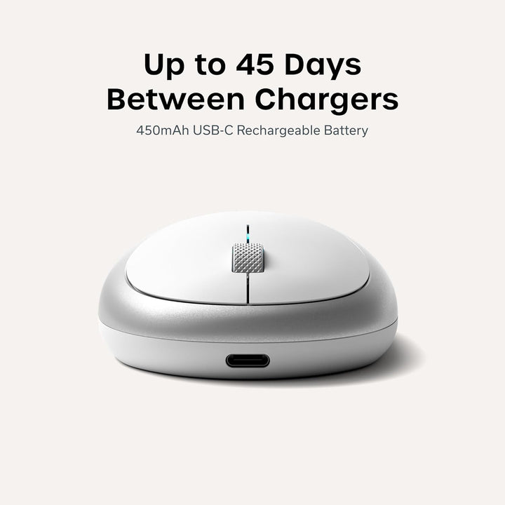 Satechi M1 - Mouse inalámbrico Bluetooth, recargable USB-C, compact...