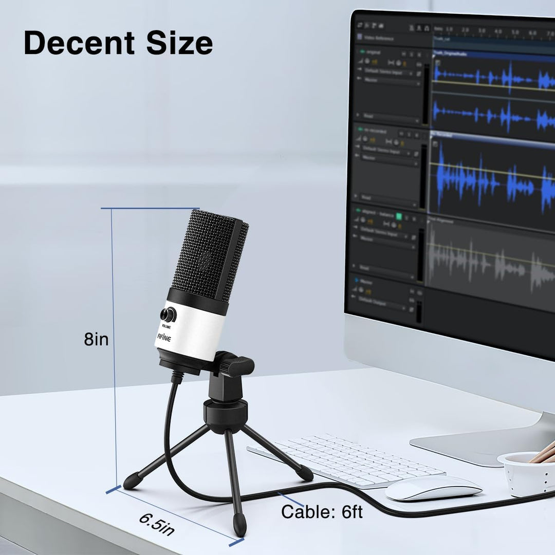 FIFINE - Micrófono USB para podcast, micrófono de grabación para PC...