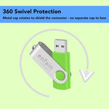 10 X Enfain Unidad Flash USB 2.0 de 16GB Memoria Zip Pen Disk Verde...