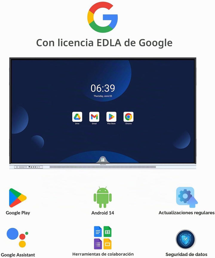 NEWORK Tablero inteligente 4K de 75 pulgadas, pizarra interactiva c...