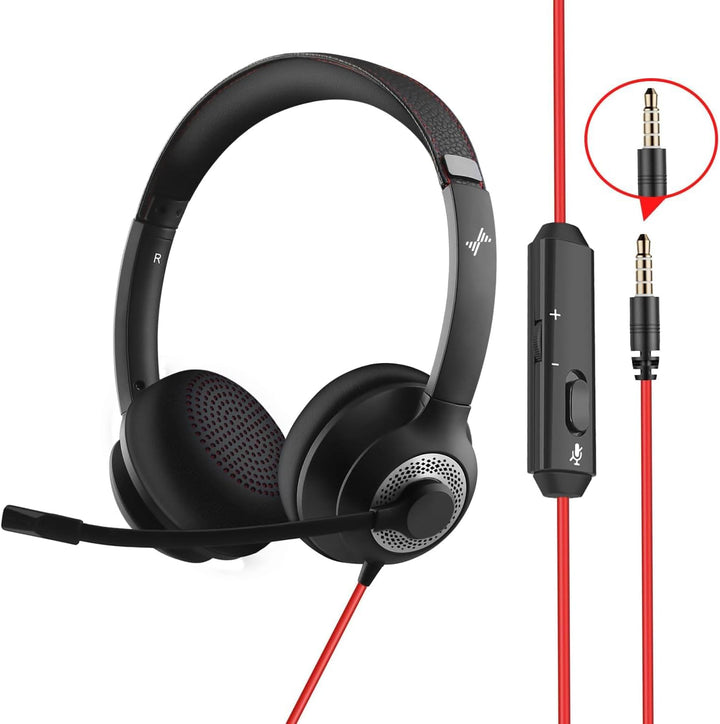 JIAMQISHI Auriculares USB con micrófono para PC, auriculares para c...