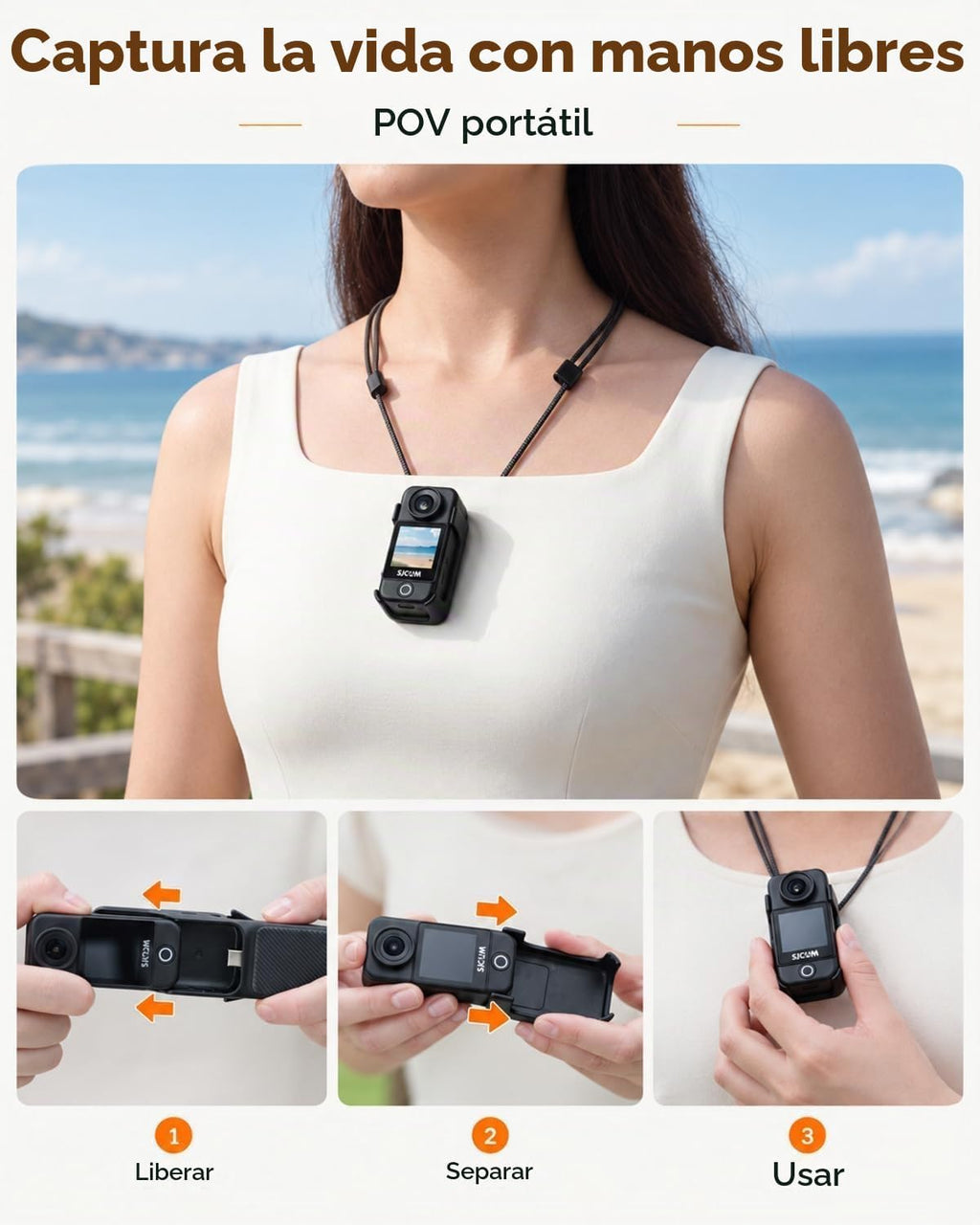 SJCAM C400 4K 64GB YouTube Vlogging Cámara para viajes y creador de contenido