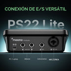 MAONO PS22 Lite Interfaz de Audio USB para PC para Guitarra y Voces en Streaming
