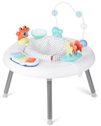Skip Hop Centro de actividades para bebés 2 en 1 con más de 20 actividades de desarrollo, piano musical iluminado para jugar al tiempo boca abajo, 4 juguetes móviles y con clip y asiento giratorio de