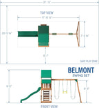 Backyard Discovery - Juego de columpio de madera de cedro Belmont
