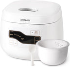 Joydeem Arrocera de cerámica FD20S-W, 4 tazas de ollas de arroz sin cocer con olla interior de cerámica pura, inicio de oferta las 24 horas, 2 L, color blanco