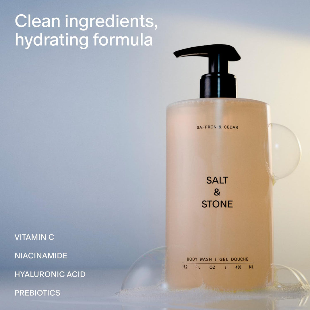 Salt &amp; Stone Gel de baño con antioxidantes para una humedad pro...