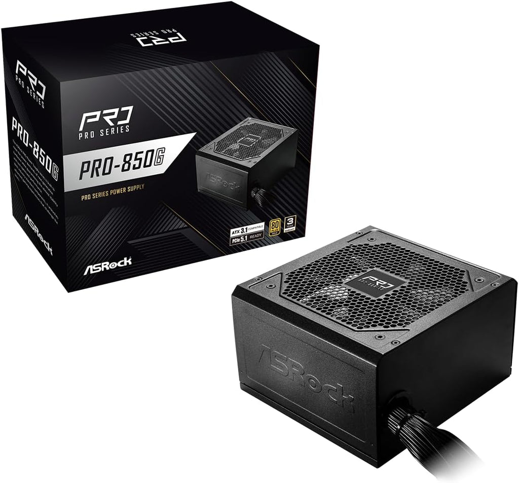 Fuente de alimentación ASRock PRO 850G - 850W 80 Plus Gold certificada