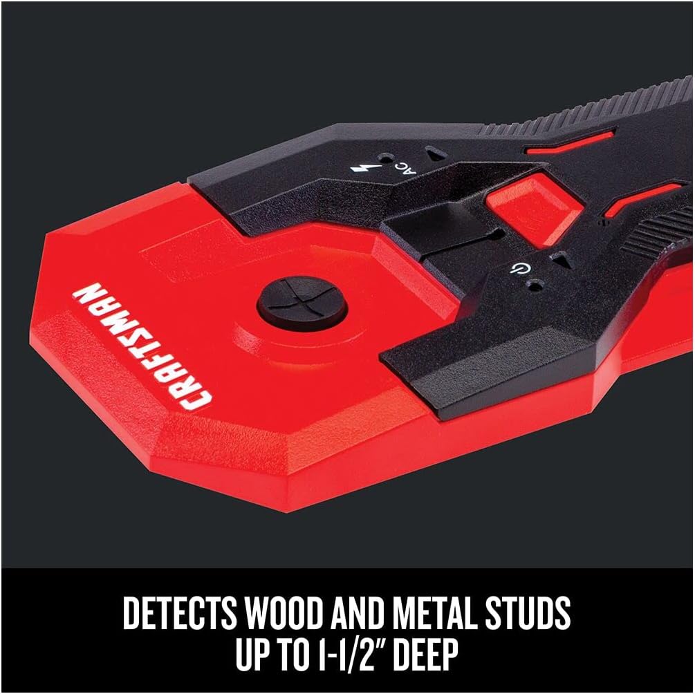 CRAFTSMAN Buscador de pernos, 1.5 pulgadas, con detección de CA, baterías incluidas (CMHT77621)