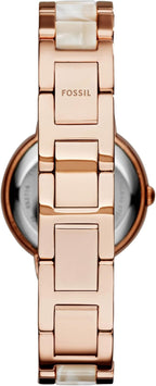 Reloj para mujer Fossil, Virginia Quartz de acero inoxidable con tres manecillas
