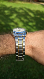 Seiko Reloj 5 Plata/Oro SNKL47K1, Plateado/Dorado, Reloj analógico, cuerda automática