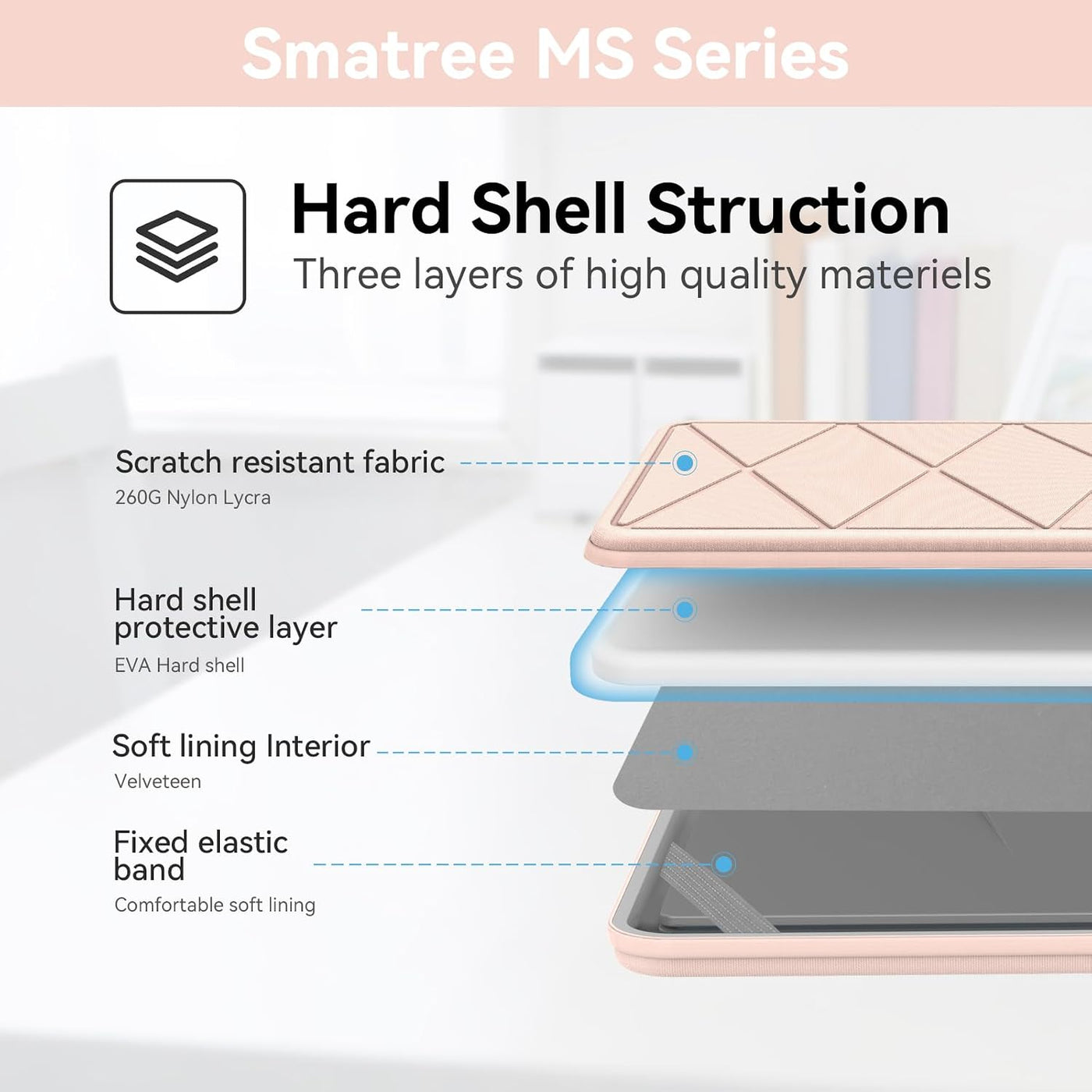 Smatree MS89T - Funda protectora rígida de EVA con soporte compatib...