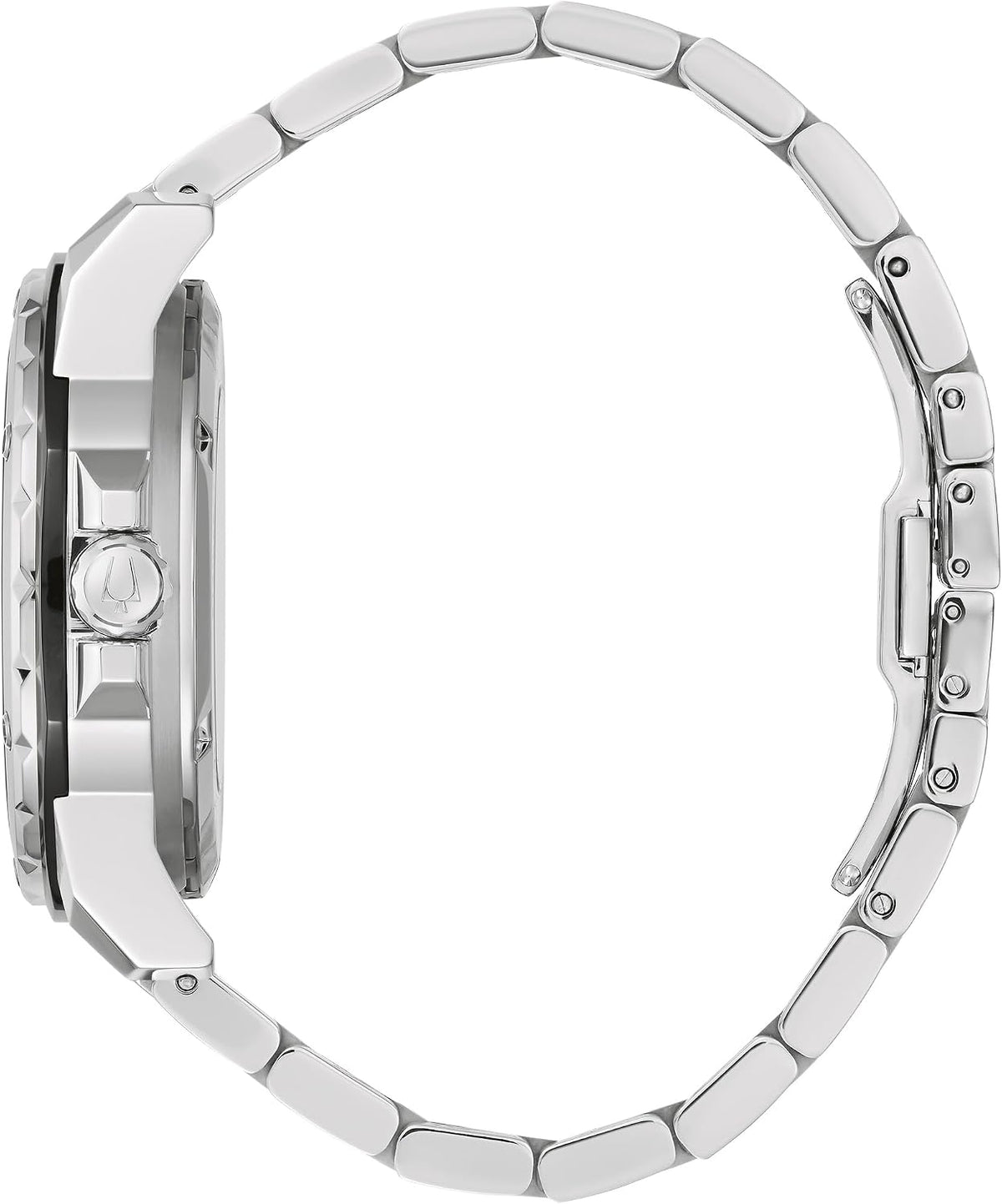 Bulova Marc Anthony Reloj Automático Marine Star de Acero Inoxidable para Hombre, Apertura Abierta, Parte Posterior de Caja de Exhibición, Esfera Azul Sunray con Acento de Diamante, (Modelo: 98D184)