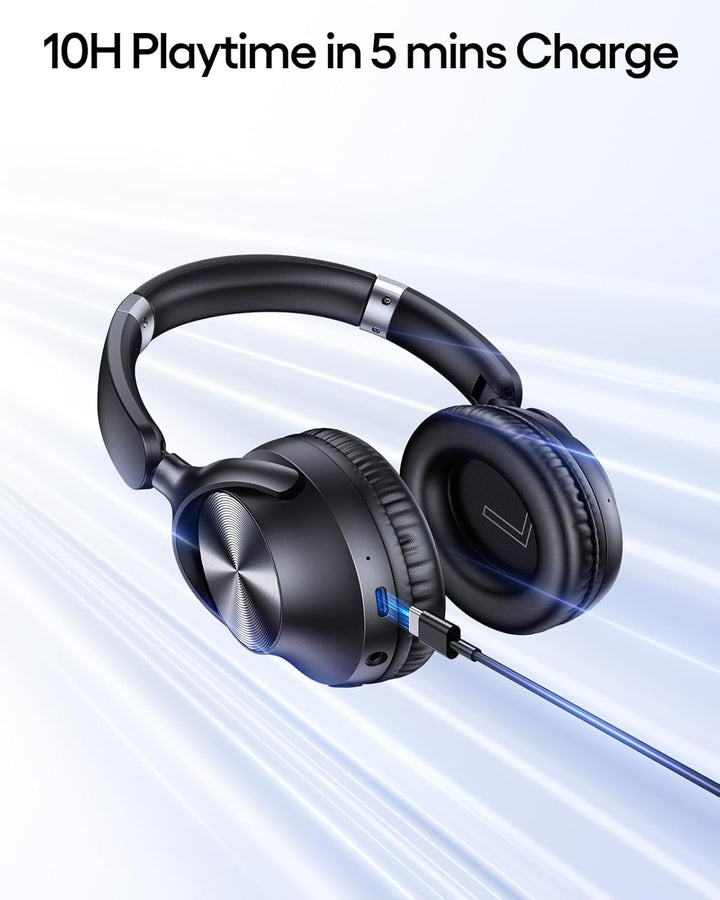 TAGRY Auriculares híbridos con cancelación activa de ruido, 100 hor...