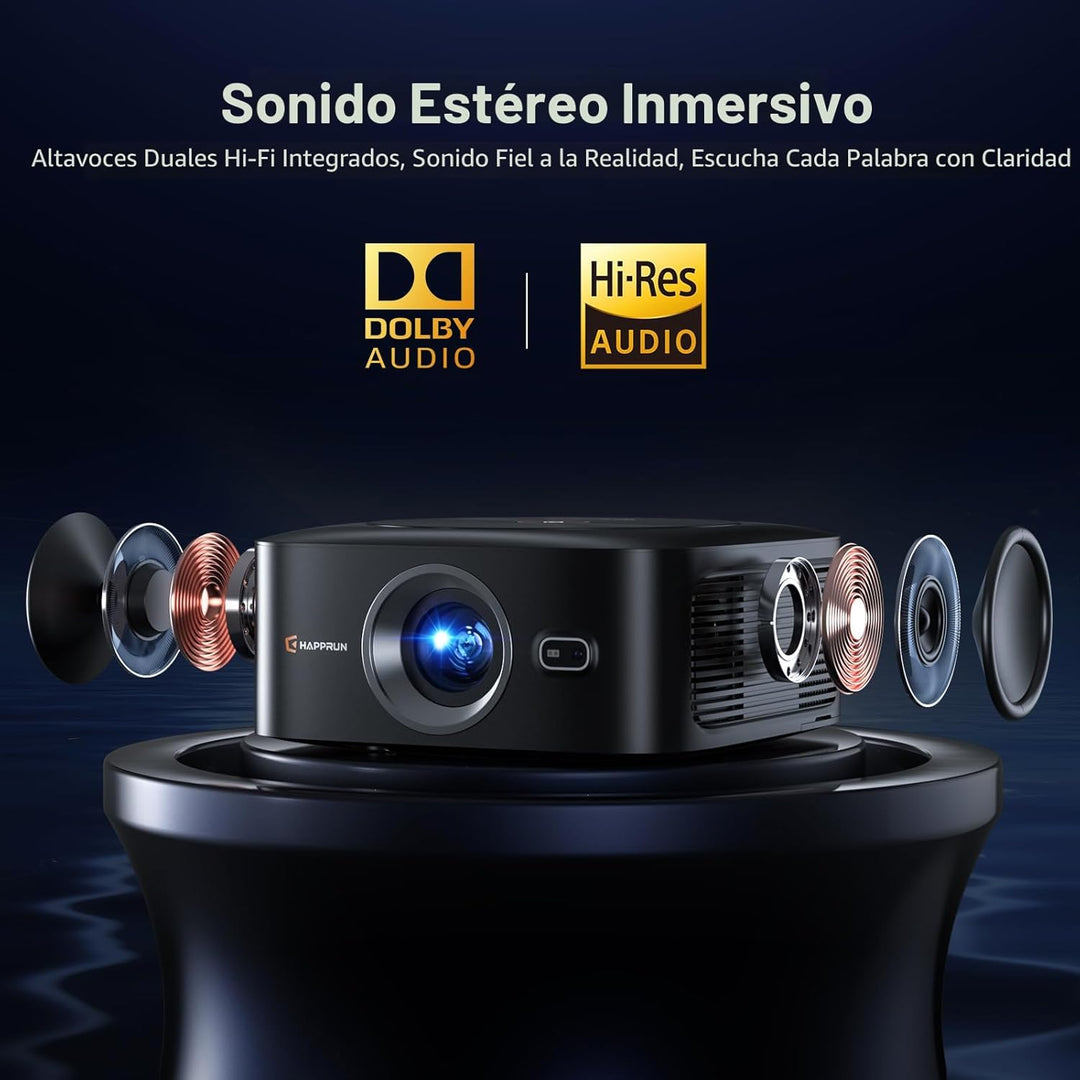 Proyector inteligente Google TV con licencia oficial 1500 ANSI, HAP...