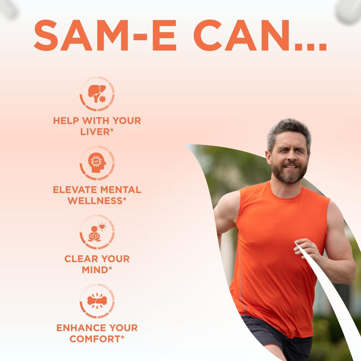 Clear Formulas Bioactive SAM-e 750mg - Suplemento SAM-e de alta res...