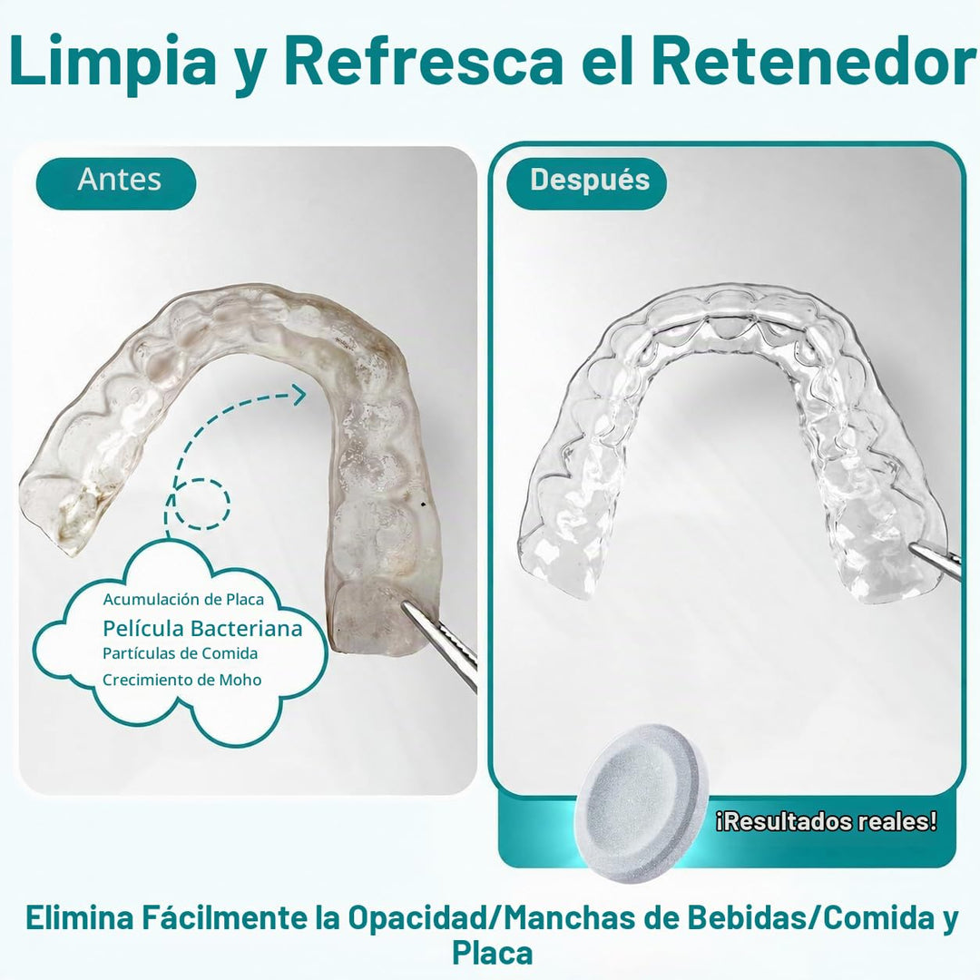 Weiss Naturals - Tabletas limpiadoras de retenedores, limpiador Inv...
