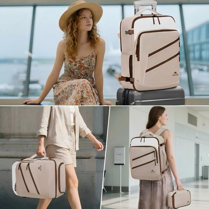 MATEIN Mochila de viaje para mujer, bolsa de transporte ligera para...