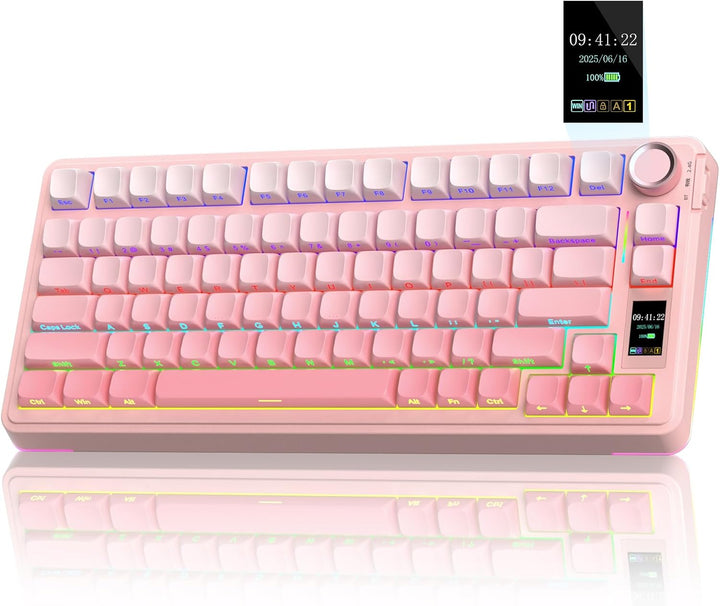 AULA Teclado Mecánico Inalámbrico S75 PRO con Pantalla y Perilla, T...