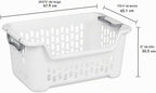 Sterilite Cesta apilable para ropa sucia, cesta de ropa de plástico