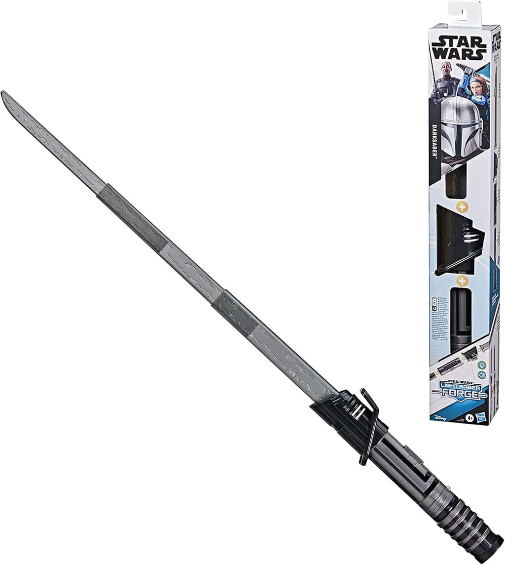 STAR WARS Sable de luz Forge Darksaber electrónico extensible, sable de luz negro juguete, juguete de rol personalizable para niños de 4 años en adelante (exclusivo de Amazon)