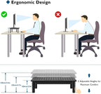 BONTEC Paquete de 4 soportes elevadores ajustables para monitor con cajón, soporta 44 libras