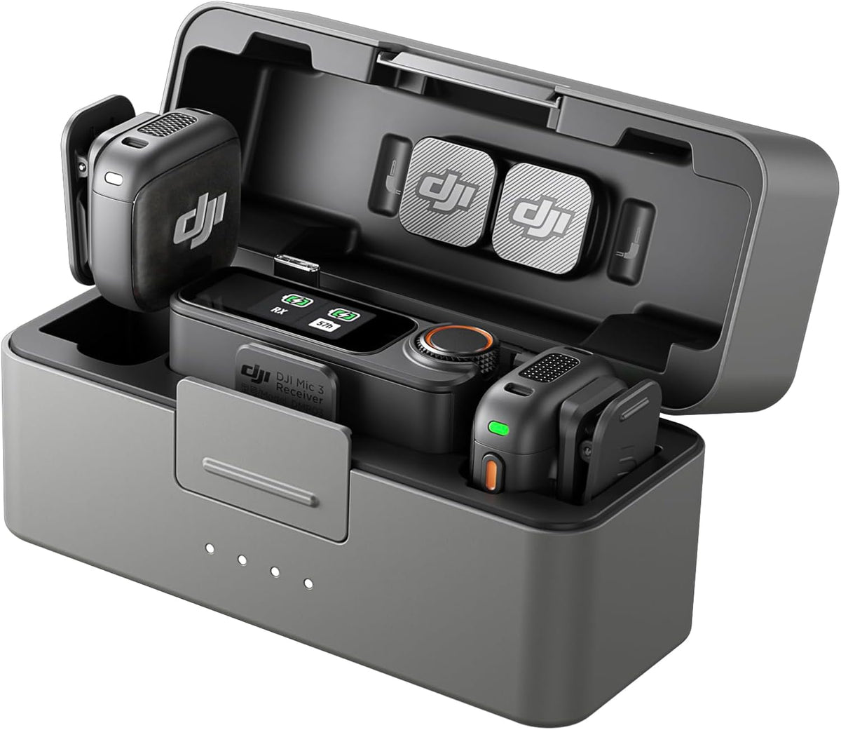DJI Mic 3 (2 TX + 1 RX + Estuche de Carga), DJI Mic 3 (2 TX + 1 RX + Funda de carga)