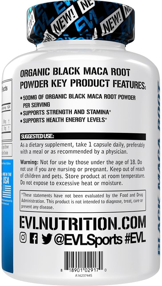 Evlution Nutrition Raíz de maca negra \u2013 Apoyo energético \u201...