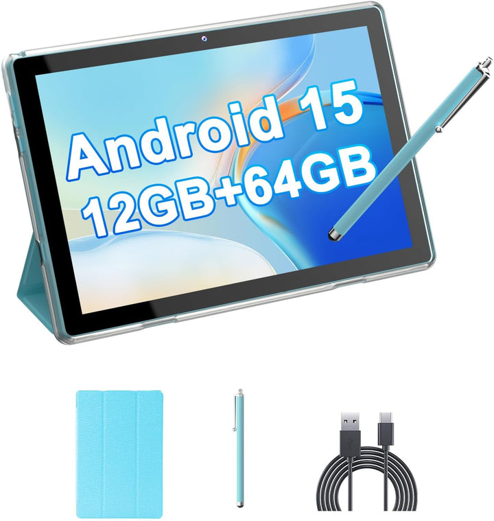 HOTTABLET Tablet Android 15 de 10" con estuche\/lápiz capacitiv...