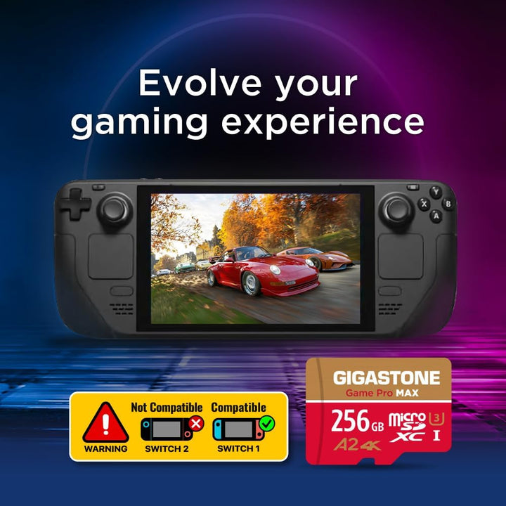 【Solo para Switch 1】GIGASTONE - Tarjeta micro SD de 256 GB, 4K Game...