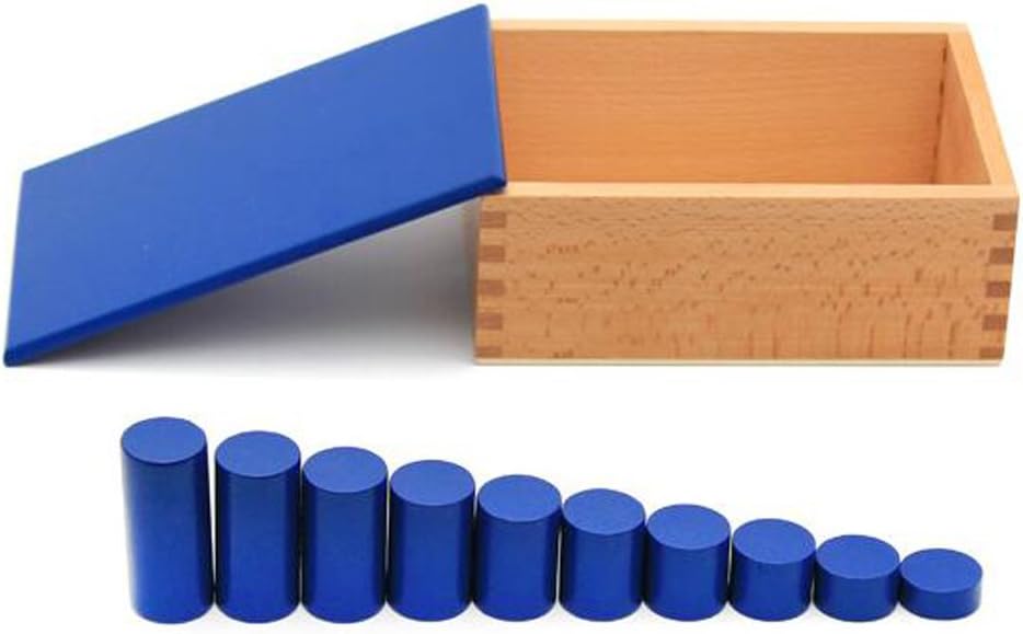YHZAN Montessori - Cilindros de madera para niños, juguete de madera para niños pequeños, herramientas de desarrollo temprano para niños pequeños, bloques de madera