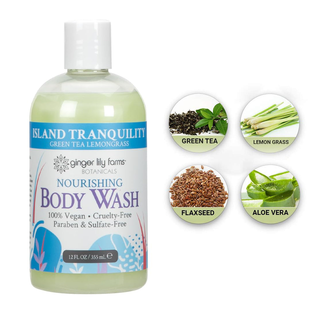 Ginger Lily Farms Botanicals Gel de Ducha Nutritivo, Island Tranqui...