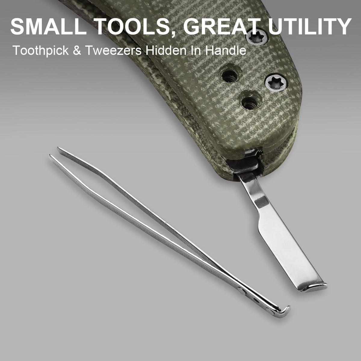 Kizer C01C Uti 2 (sin herramientas) Cuchillo utilitario, 5 cuchillas de