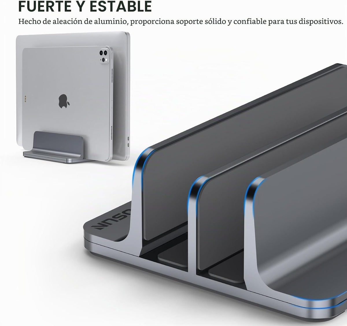 YICOSUN Soporte vertical de aluminio de doble ranura para computado...
