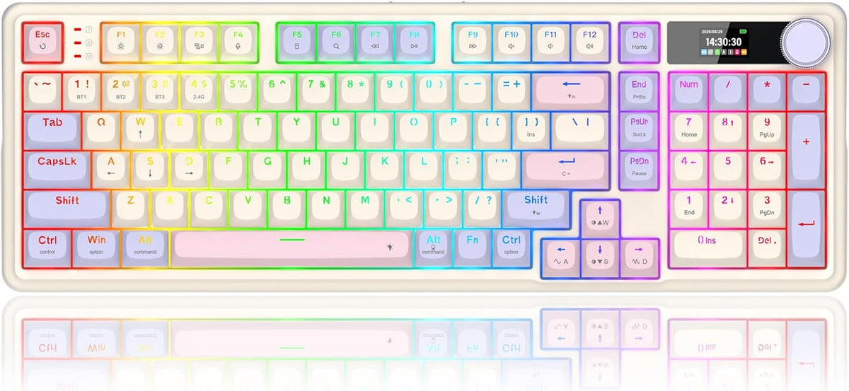 Redragon K768 PRO Teclado inalámbrico de 98 teclas para juegos, pan...