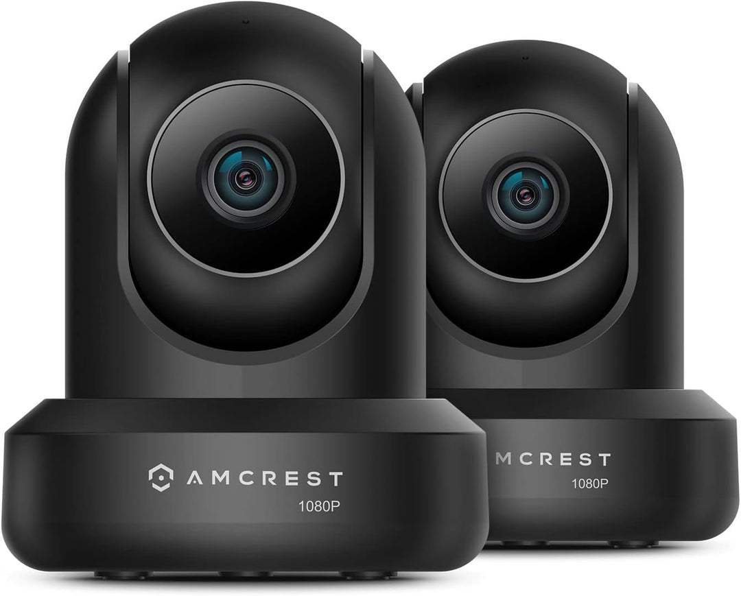 Amcrest Paquete de 2 cámaras WiFi de 1080p para interiores, cámara...