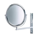JERDON Espejo de maquillaje de pared de dos caras con aumento 3X-1X - Espejo de 9 pulgadas de diámetro se extiende 9 pulgadas - Acabado cromado pulido - Modelo JP3030CF