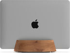 HumanCentric Soporte vertical para laptop en madera de nogal negro, Madera de nogal negra.