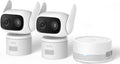 eufy Security Cámara interior y exterior C31, Blanco, Paquete de 2 + HomeBase