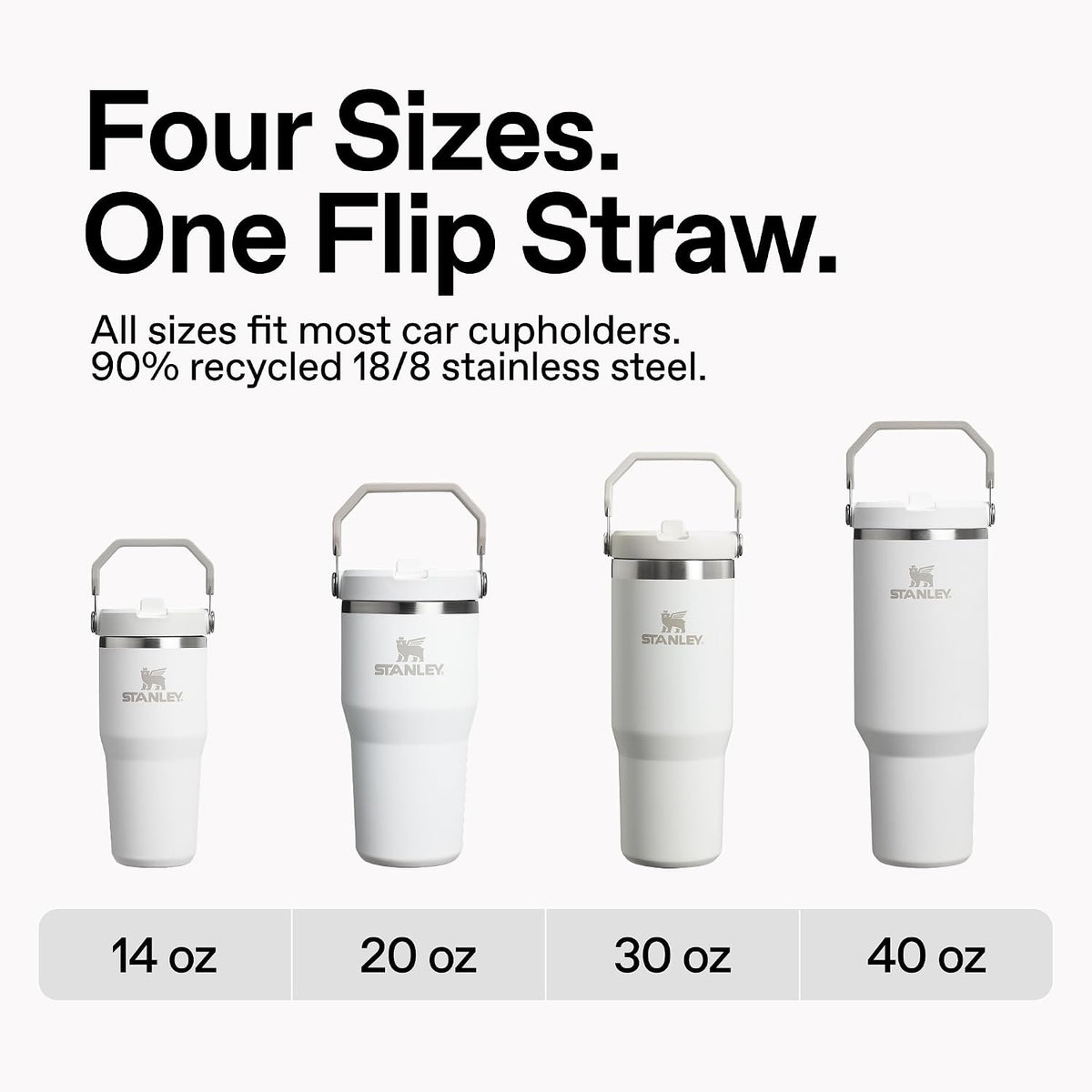 STANLEY IceFlow 2.0 - Vaso con pajita, 30 onzas, pino seco