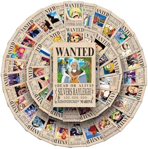100 piezas de pegatinas de póster buscado de One Piece