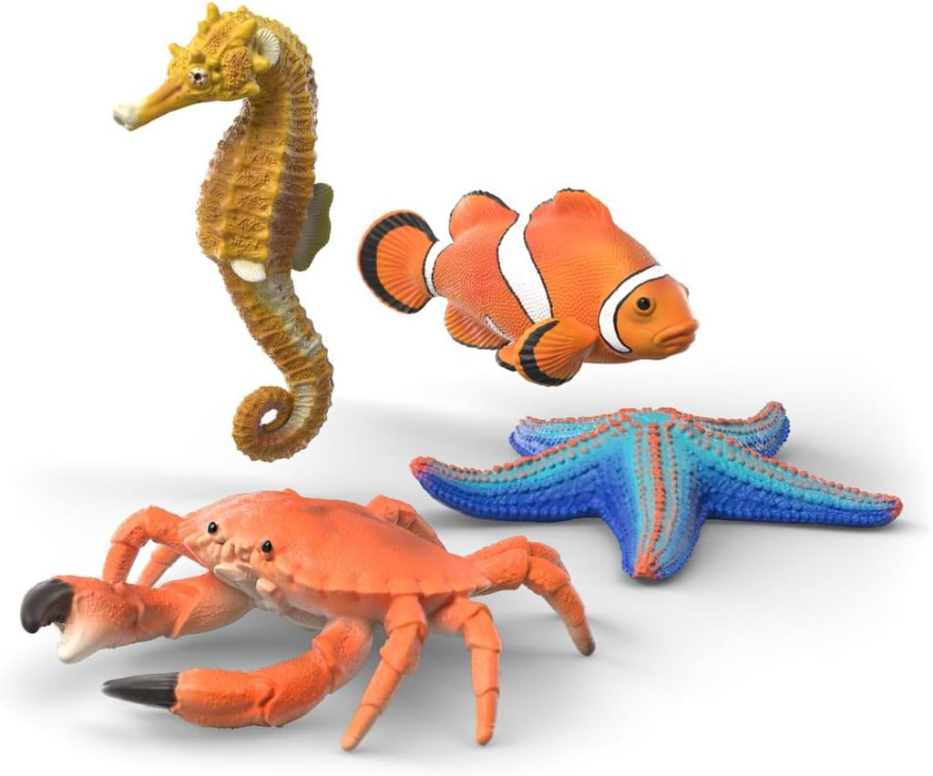 Schleich Wild Life - Juego de descubrimiento de animales marinos de 4