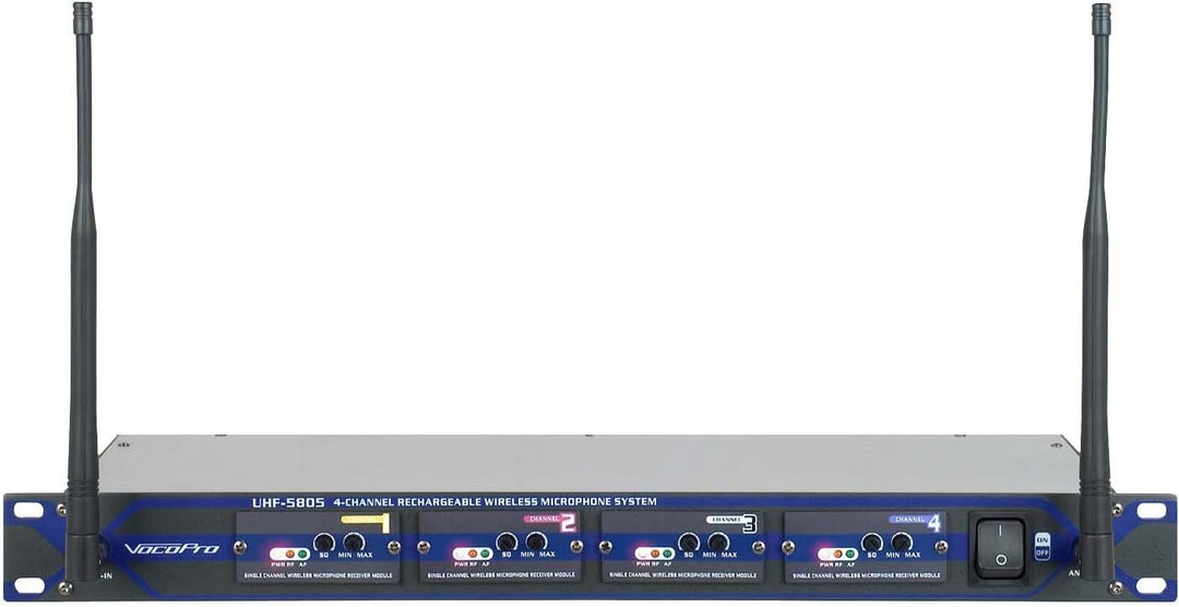 VOCOPRO UHF580510 Sistema de micrófono inalámbrico UHF recargable p...