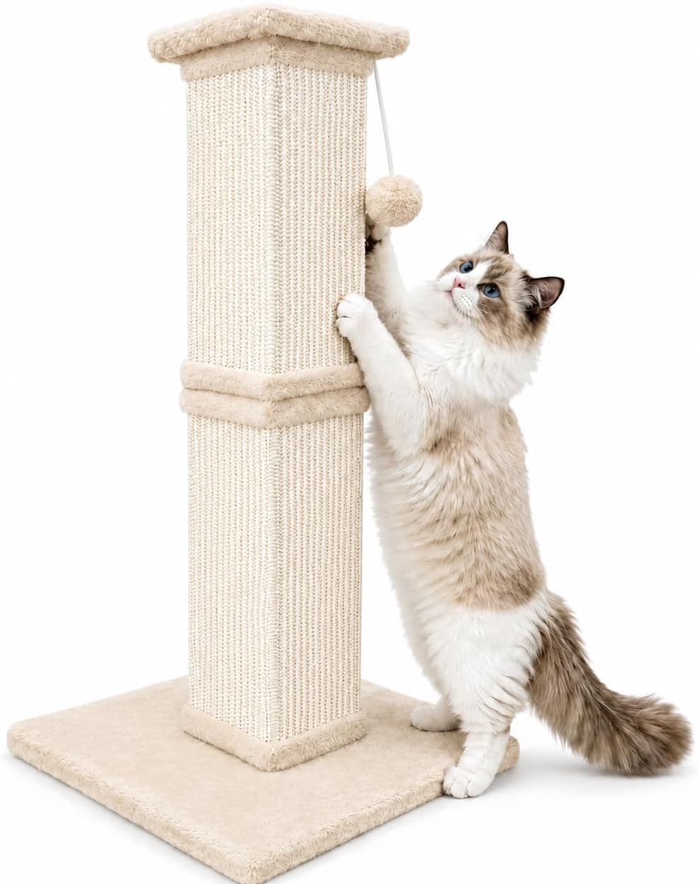 Rascador para gatos de interior, rascador de sisal para gatos, 32